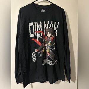 INUYASHA ANIME T BLACK SHIRT SIZE L Long Sleeve Shirt Dim Mak